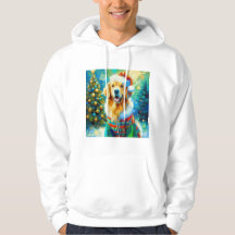 Christmas themed Golden Retriever
