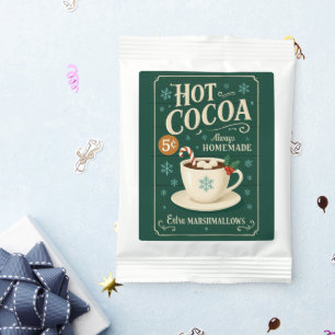 Christmas Themed Hot Cocoa Homemade Chocolate Drink Mix