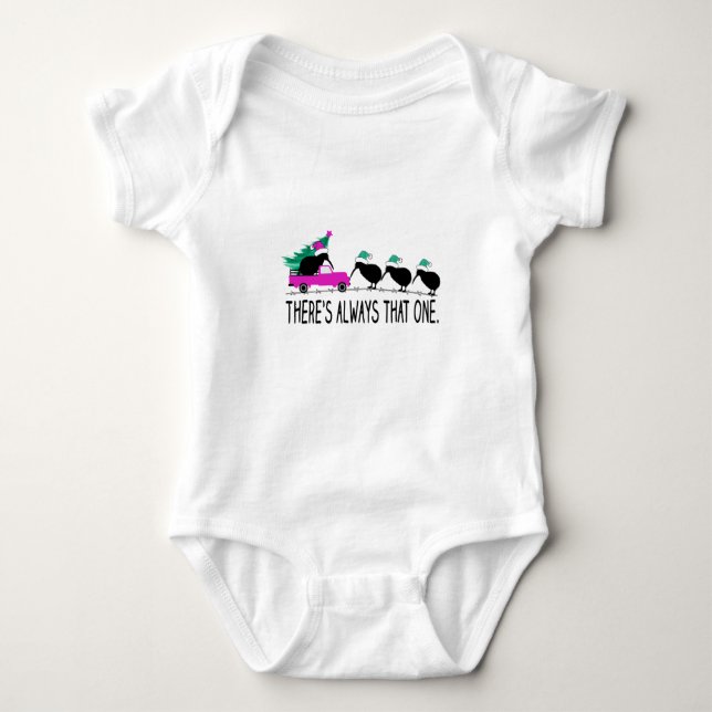 Christmas Themed Kiwi Joke Saying Gift Idea    Baby Bodysuit (Front)