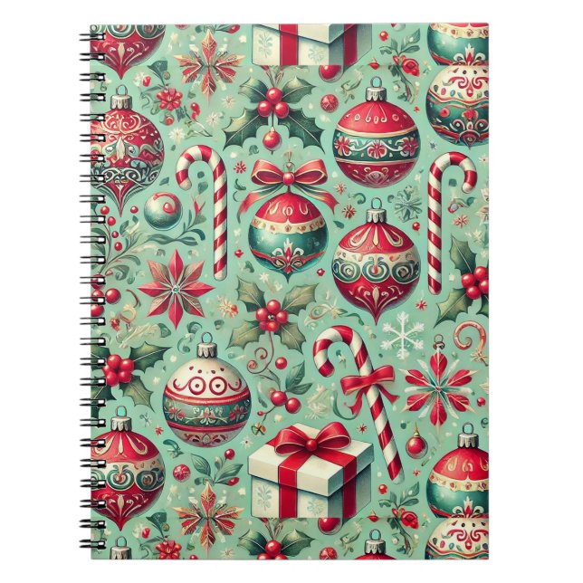 Christmas themed pattern notebook (Front)