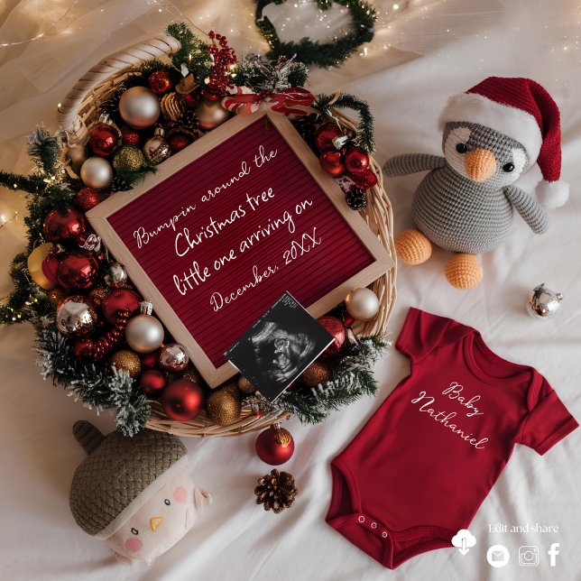 Christmas themed pregnancy announcement  (Creator Uploaded)