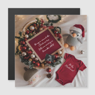 Christmas themed pregnancy announcement