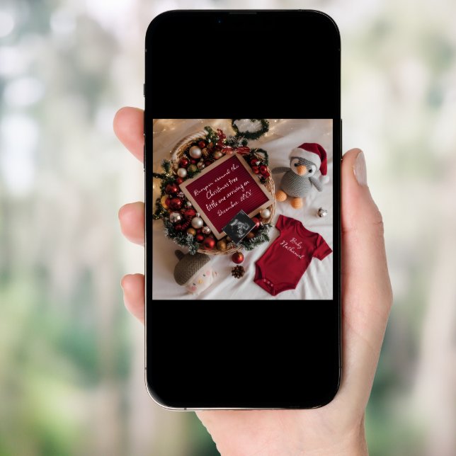 Christmas themed pregnancy announcement  (Front Digital)