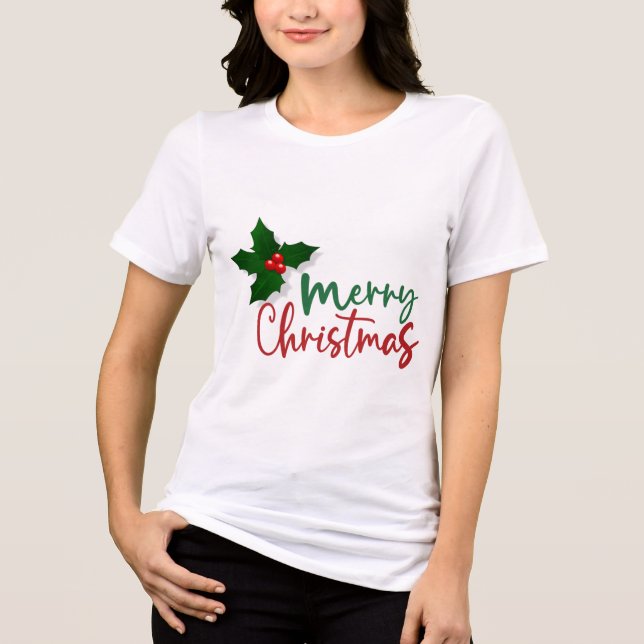 Christmas Themed Shirt for Women (Front)