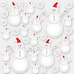 [ Thumbnail: Christmas Themed Snowman & Snowflake Stickers ]