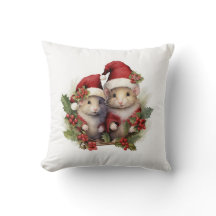 Christmas themed throw pillow