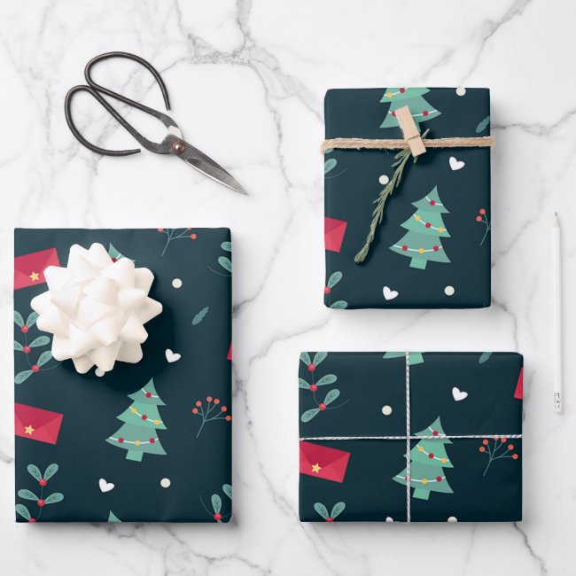Christmas Themed Wrapping Paper Set
