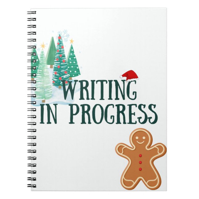 Christmas Themed Writing in Progress Notebook (Front)