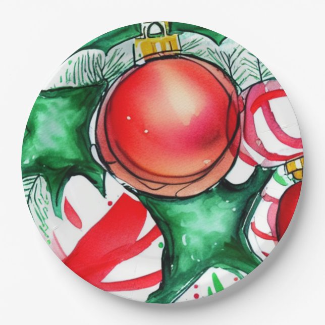 Christmas Things Paper Plates (Front)