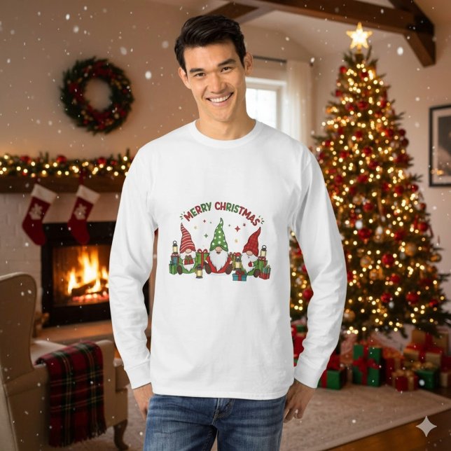 Christmas Three Gnomes Presents T-Shirt (Creator Uploaded)