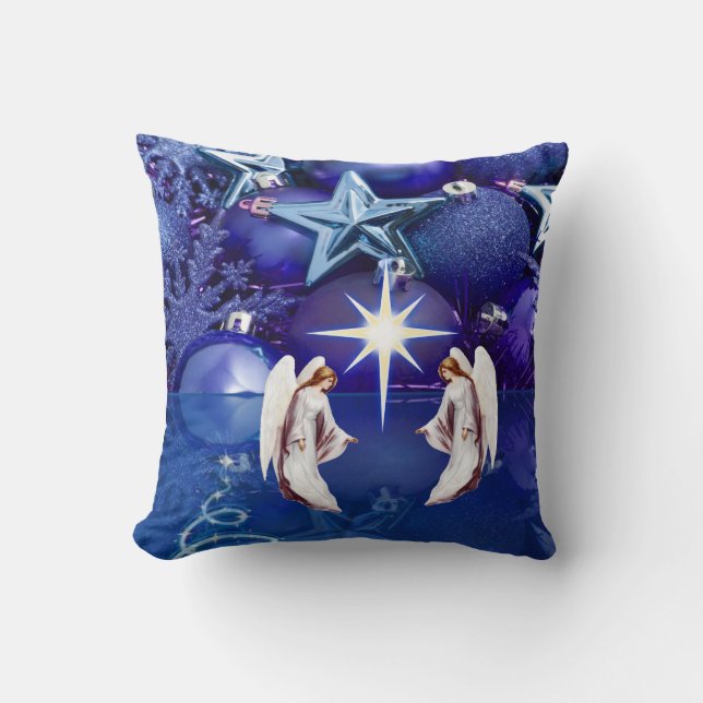 Christmas Throw Pillow, Angel Pillow (Front)