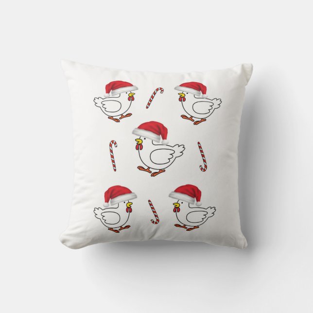 Christmas Throw Pillow Chicks Throw Pillow (Front)