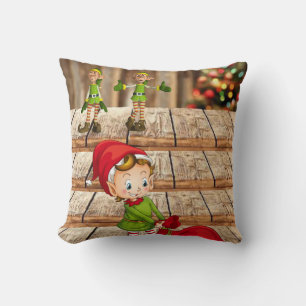 Christmas Throw Pillow, Elf Pillow