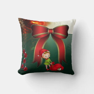 Christmas Throw Pillow, Elf Pillow
