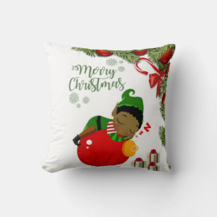 Christmas Throw Pillow, Elf Throw Pillow