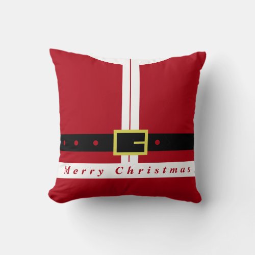 Christmas Throw Pillow Funny Santa Design