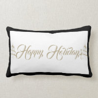 Christmas Throw Pillow-Happy Holidays Lumbar Pillow