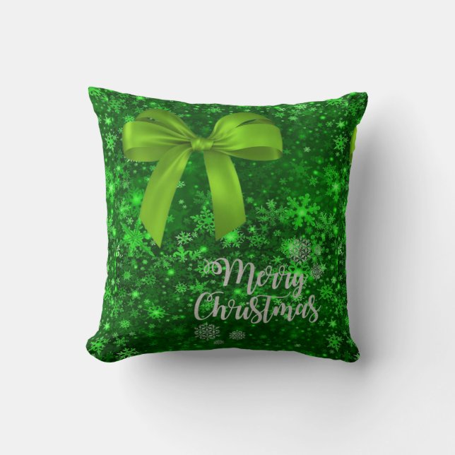 Christmas Throw Pillow, Merry Christmas Pillow (Front)
