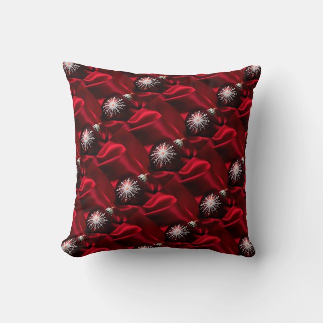 Christmas Throw Pillow/Ornaments and Silk Pillow (Front)