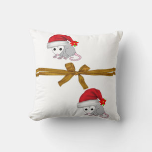 Christmas Throw Pillow, Possum Throw Pillow