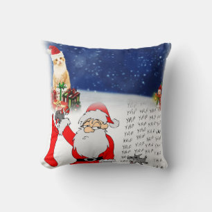 Christmas Throw Pillow Santa