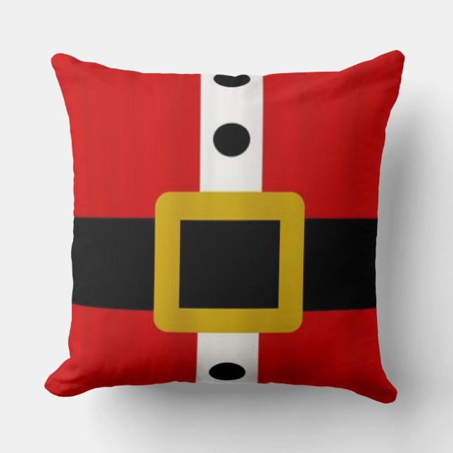 Christmas Throw Pillow/Santa's Suit Throw Pillow (Front)