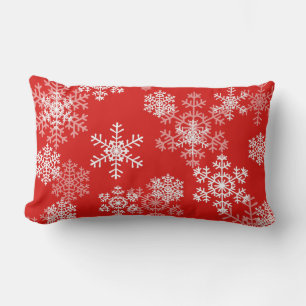 Christmas Throw Pillow-Snowflakes Lumbar Pillow