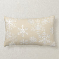 Christmas Throw Pillow-Snowflakes Lumbar Pillow