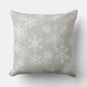 Christmas Throw Pillow-Snowflakes Pillow
