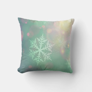 Christmas Throw Pillow/Snowflakes Pillow