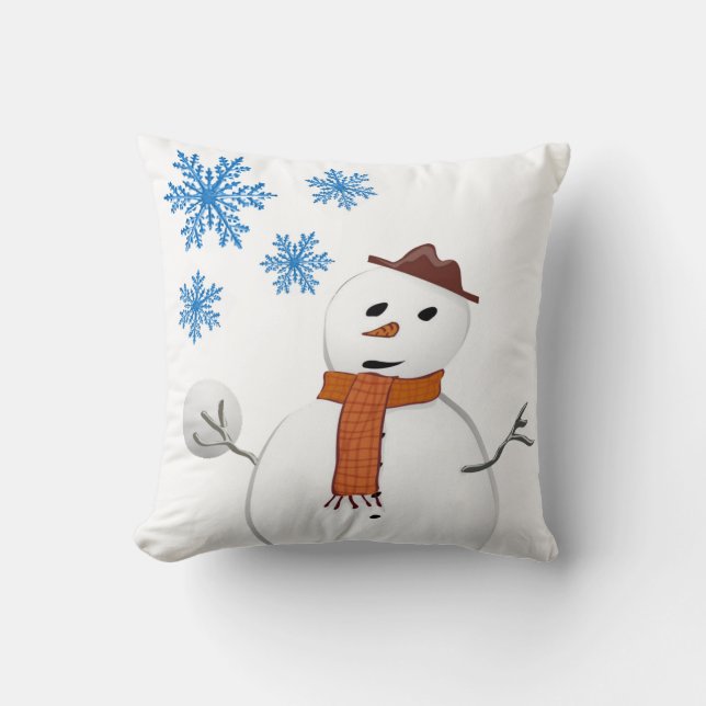 Christmas Throw Pillow Snowman (Front)