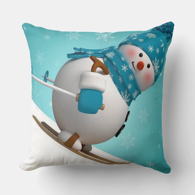 Christmas Throw Pillow/Snowman Pillow (Front)