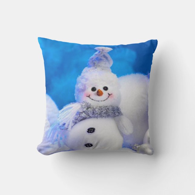 Christmas Throw Pillow/Snowman Pillow (Front)