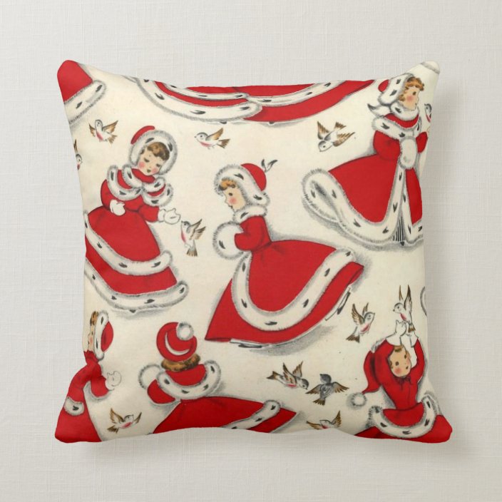 Christmas Throw Pillow, Vintage Throw Pillow | Zazzle.com