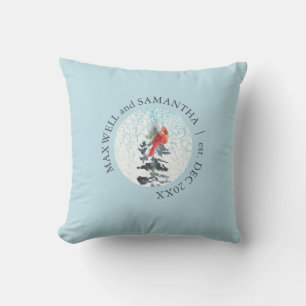 Christmas Throw Pillows Winter Wonderland Newlywed