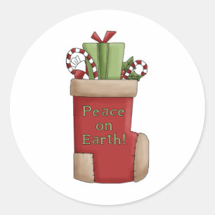 Christmas Thyme · Stocking Classic Round Sticker