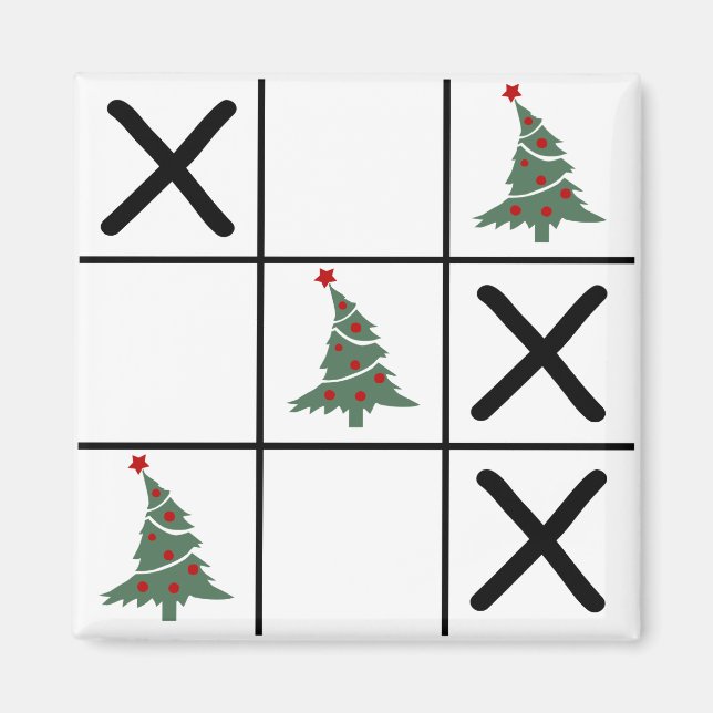 Christmas Tic Tac Toe Magnet (Front)