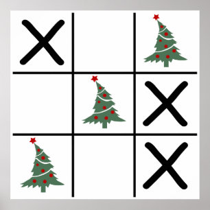 Christmas Tic Tac Toe Poster