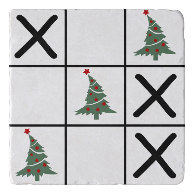 Christmas Tic Tac Toe Trivet (Front)