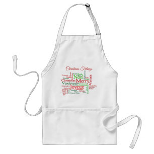 Christmas Tidings Around The World Adult Apron