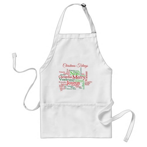 Christmas Tidings Around The World Adult Apron