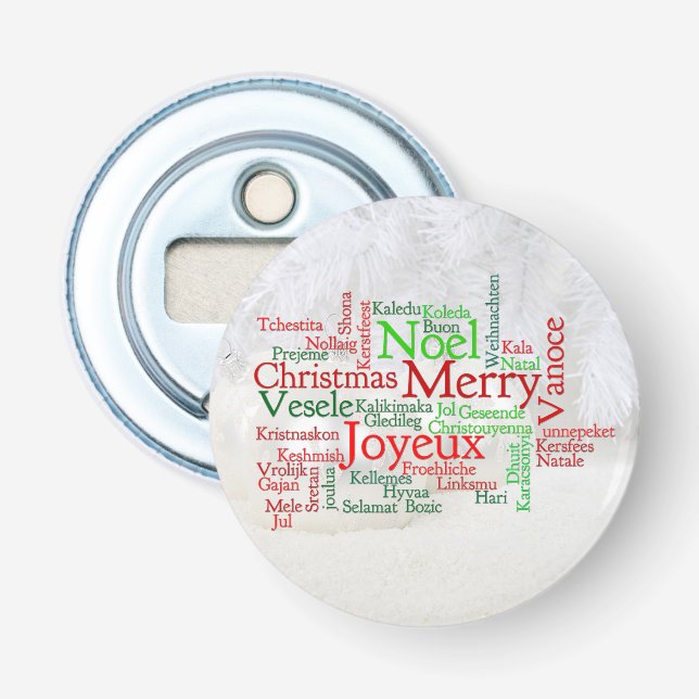 Christmas Tidings Around The World Bottle Opener (Front)