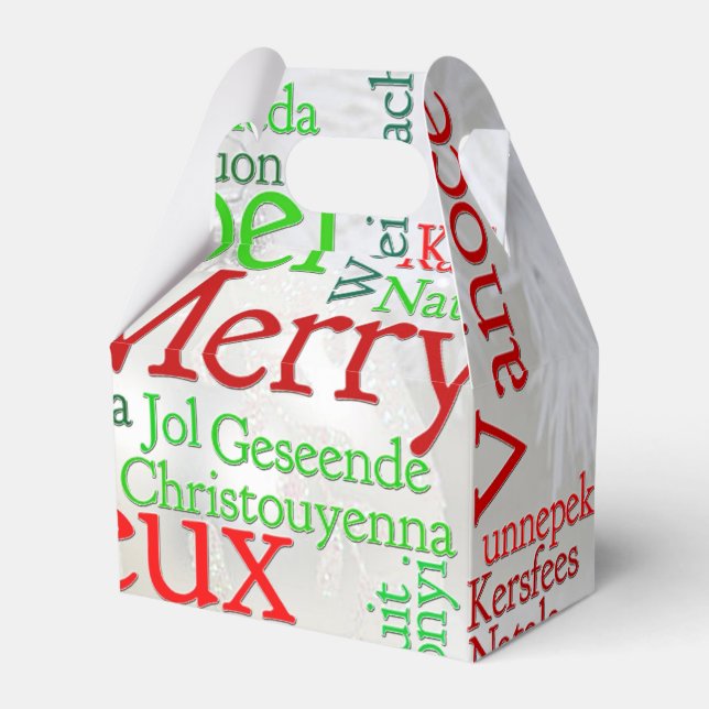 Christmas Tidings Around The World Favor Boxes (Front Side)