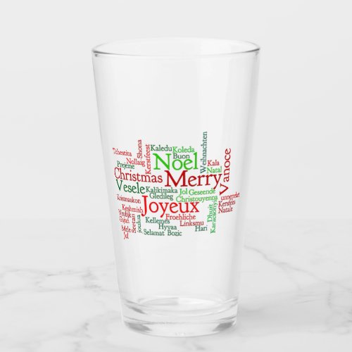 Christmas Tidings Around The World Glass