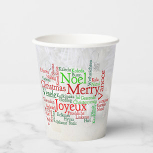 Christmas Tidings Around The World Paper Cups