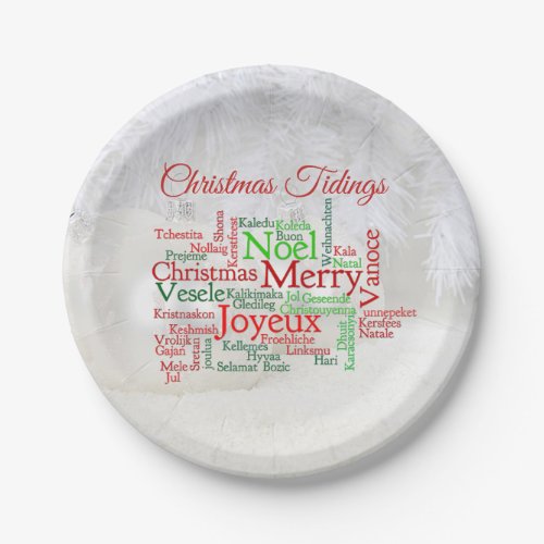 Christmas Tidings Around The World Paper Plates