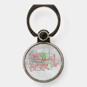 Christmas Tidings Around The World Phone Ring Stand
