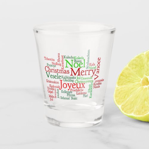 Christmas Tidings Around The World Shot Glass