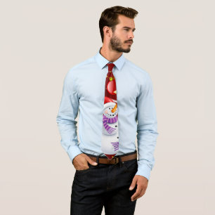 Christmas Tie, Snowman Neck Tie