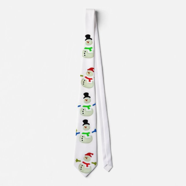 Christmas Tie, Snowman Neck Tie (Front)